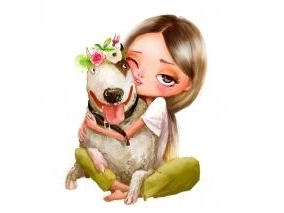 Холст с красками 22х30 см по номерам ЛУЧШИЙ ДРУГ (HS148)