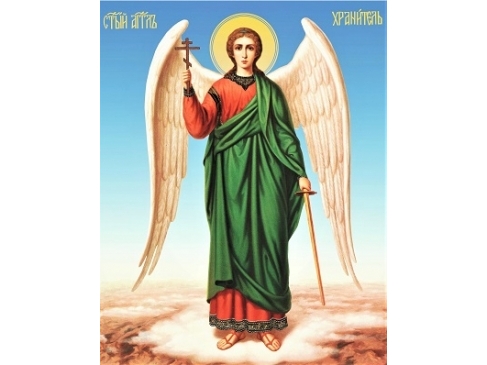 Холст с красками по номерам 22х30 см Икона Ангела-Хранителя (HS325)