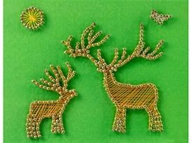 Набор для детского творчества стринг арт 20*15см "СЕМЬЯ ОЛЕНЕЙ" (DH5001)