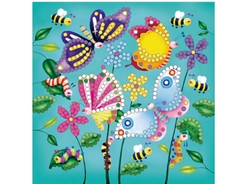 Н-р для вышивания бисером Бабочки и пчёлки (15x15 см, част. заполн., канва с рис.) BL193