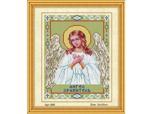 Н-р для вышивания бисером Икона Ангел Хранитель (24x30 см, част. заполн., канва с рис.) 066