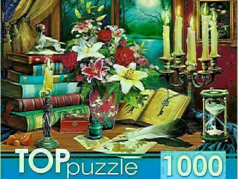 TOPpuzzle ПАЗЛЫ 1000 элементов ЗАГАДОЧНЫЙ НАТЮРМОРТ