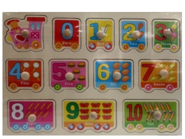 Деревянная рамка-вкладыш "УЧИМСЯ СЧИТАТЬ" (22,5х30см) AN02348