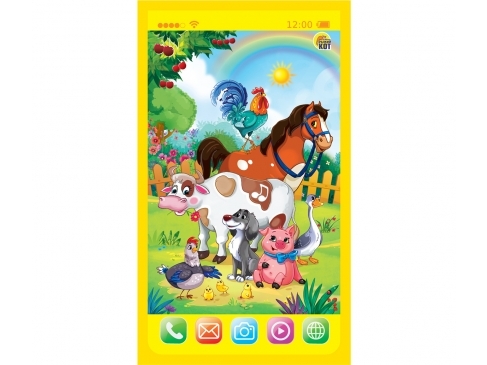 Музыкальный телефон "МОЙ ТЕЛЕФОНЧИК. ЗАБАВНАЯ ФЕРМА" (3 сказки, 5 песенок, звуки животных) ИМ-7083