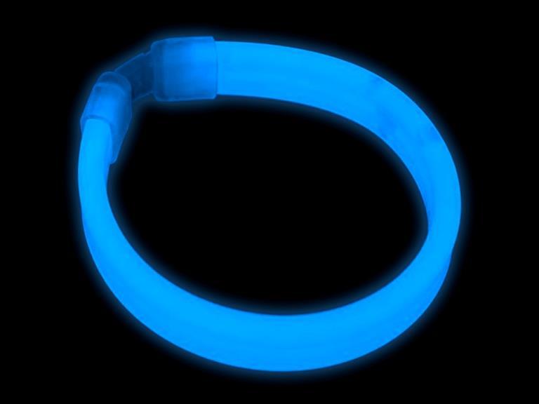 Светящийся браслет тройной, голубой 80523
