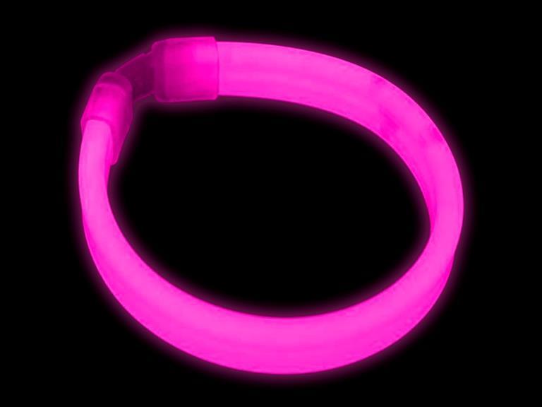 Светящийся браслет розовый тройной 80522