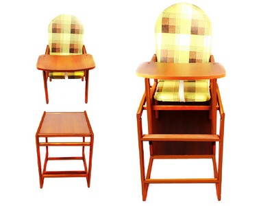 Стульчик для кормления коричневый