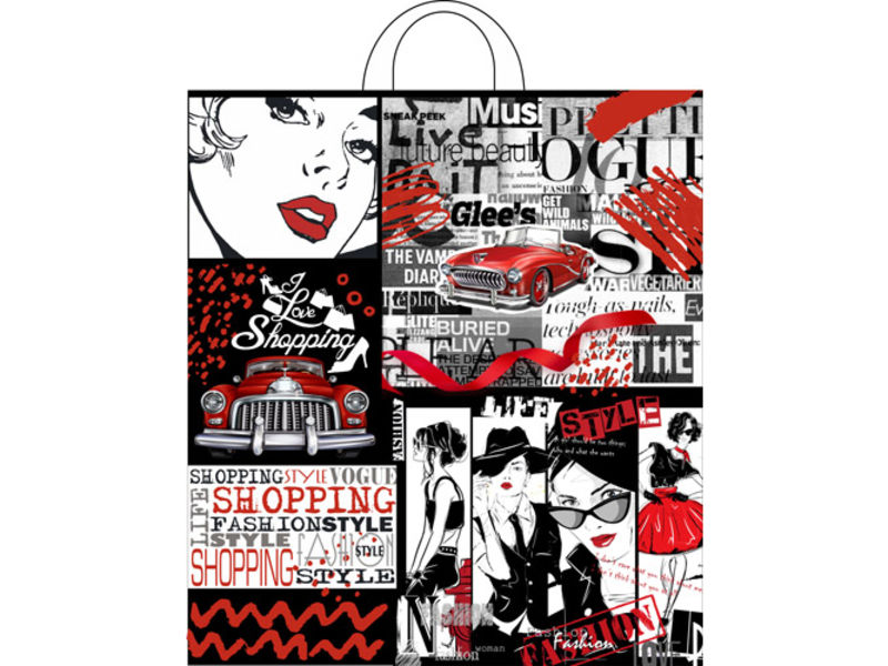 Купить оптом Пакет полиэтиленовый с петлевой ручкой "МОДЕЛЬ" 38*42см в Луганске