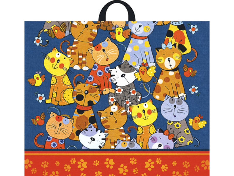 Пакет полиэтиленовый с петлевой ручкой "КОШКИН ДОМ" 60*50см