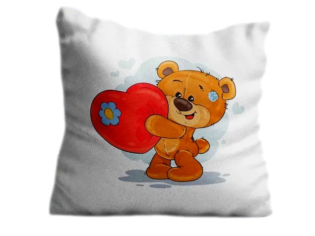 Подушка-игрушка Медведь сердце NPB_006
