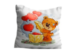 40533 [NPB_007]Подушка-игрушка Медведь шарики NPB_007
