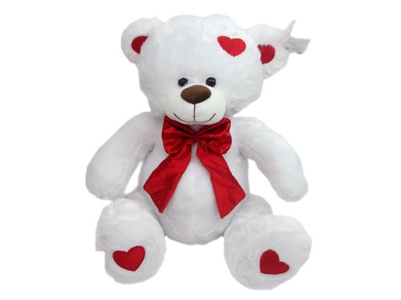 Медведь белый красн. бант 9-3032-38