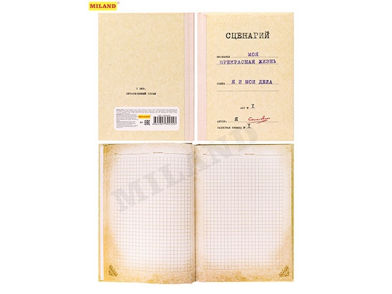 Записная книжка А5 128л. СЦЕНАРИЙ (7БЦ, поролон, мат. лам.)