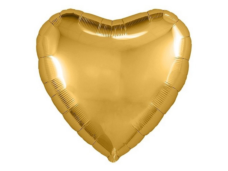 Шар-сердце Золото 76,5 см