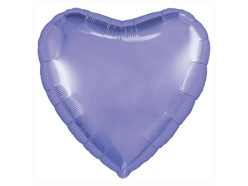 Шар-сердце Пастельный фиолетовый 76,5 см