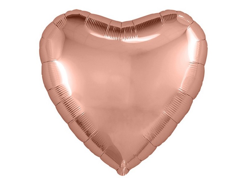 Шар-сердце Розовое золото 76,5 см