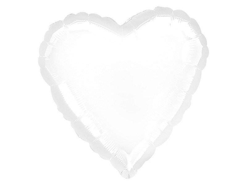Шар-сердце Белый 76,5 см