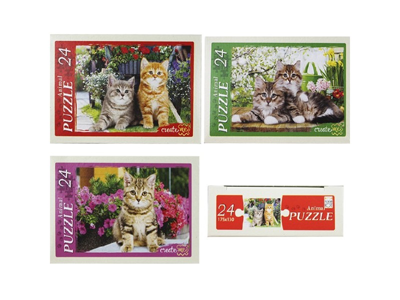 ПАЗЛЫ 24 элемента. КОТЯТА В ЦВЕТАХ кратно 32