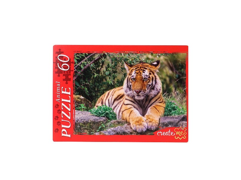 ПАЗЛЫ 60 элементов. ЗАДУМЧИВЫЙ ТИГР
