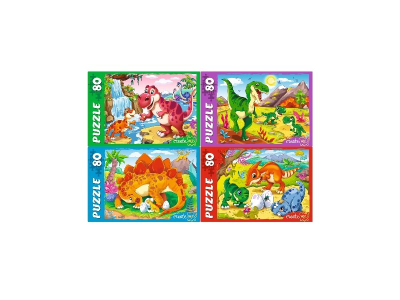 ПАЗЛЫ 80 элементов. МИР ДИНОЗАВРОВ №4 кратно 16