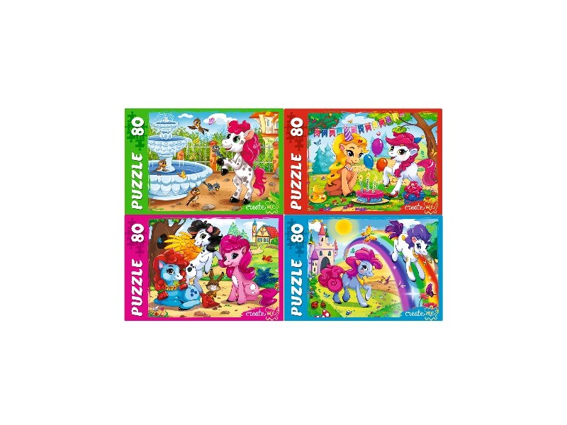 ПАЗЛЫ 80 элементов. ЧУДЕСНЫЕ ПОНИ №4 кратно 16
