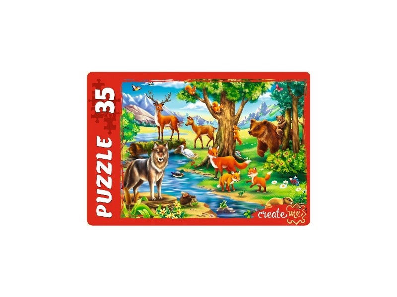 МАКСИ-ПАЗЛЫ 35 элементов. МИР ЛЕСНЫХ ЗВЕРЕЙ