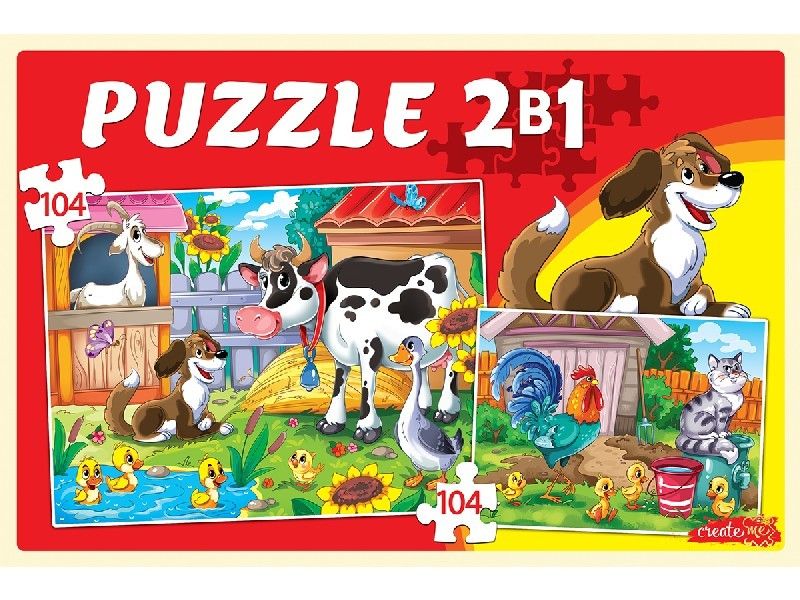 ПАЗЛЫ 2 в 1. МОЯ ФЕРМА (104 и 104 эл.)