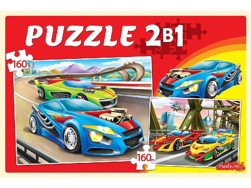 ПАЗЛЫ 2 в 1. БЫСТРЫЕ ГОНКИ (160 и 160 эл.)