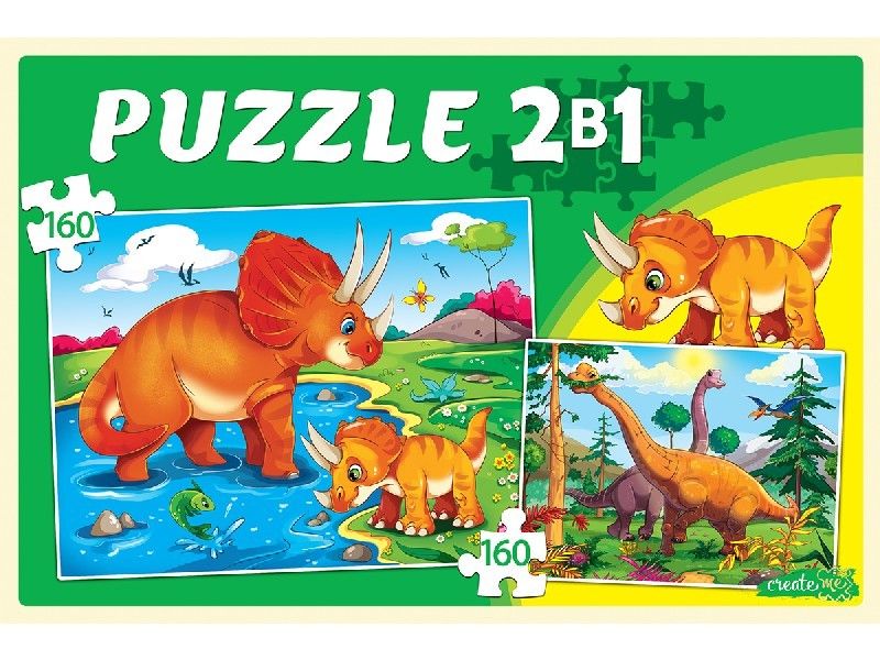 ПАЗЛЫ 2 в 1. МИР ДИНОЗАВРОВ №9 (160 и 160 эл.)