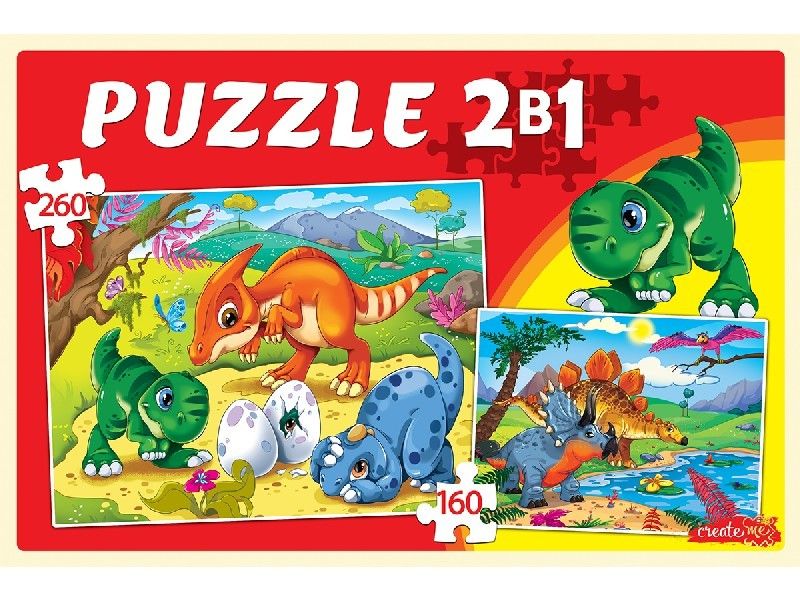 ПАЗЛЫ 2 в 1. МИР ДИНОЗАВРОВ №12 (160 и 260 эл.)
