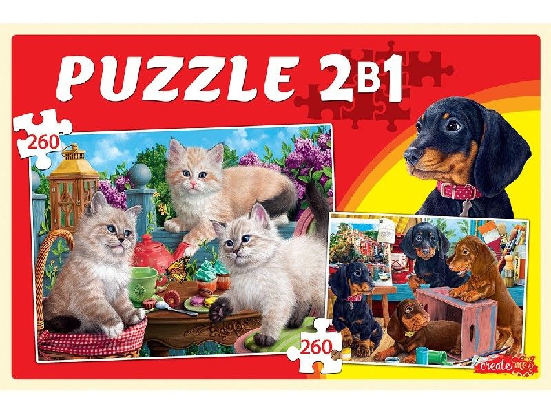 ПАЗЛЫ 2 в 1. ДОМАШНИЕ ЛЮБИМЦЫ №2 (260 и 260 эл.)
