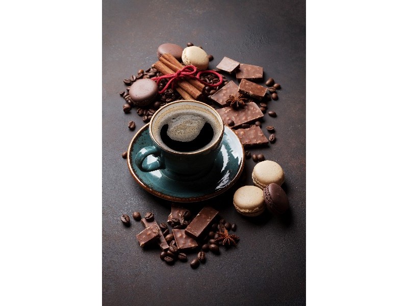 Холст с красками 30х40 см по номерам. КОФЕ И ШОКОЛАД