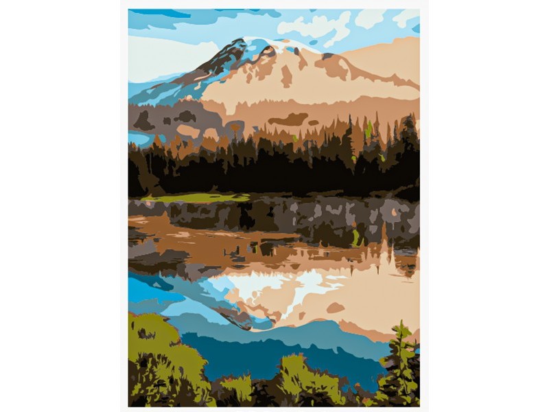 Холст с красками 22х30 см по номерам. ПРЕКРАСНАЯ ПРИРОДА