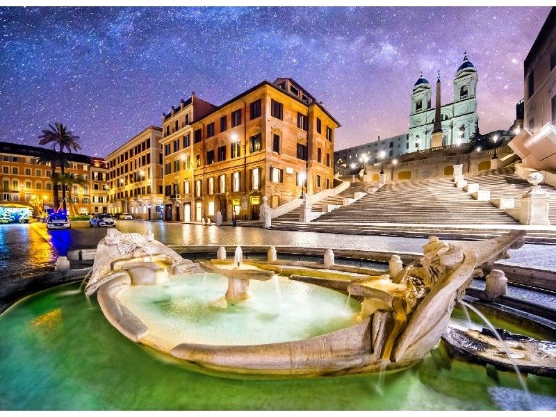 Холст с красками 30х40 см по номерам. ИТАЛИЯ. ПЛОЩАДЬ ИСПАНИИ