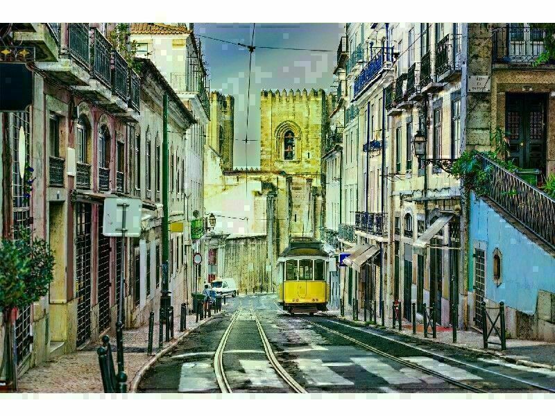 Холст с красками 40х50 см по номерам. ЯРКАЯ ПОРТУГАЛИЯ