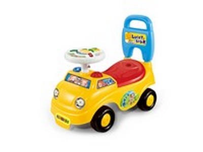 Машина-каталка мини (свет, звук) желтая в кор. 3341-1Y