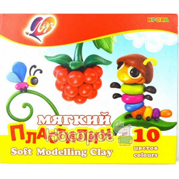 Купить оптом Пластилин восковой мягкий ЛУЧ "КРОХА" 10 цветов в Луганске