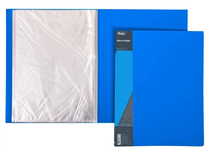 Папка с вкладышами А4 «HATBER» (60 вкладышей, корешок 21 мм) синяя