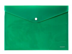 41944 [1412-25-A]Папка-конверт А4 «AXENT» на кнопке непрозрачная зеленая