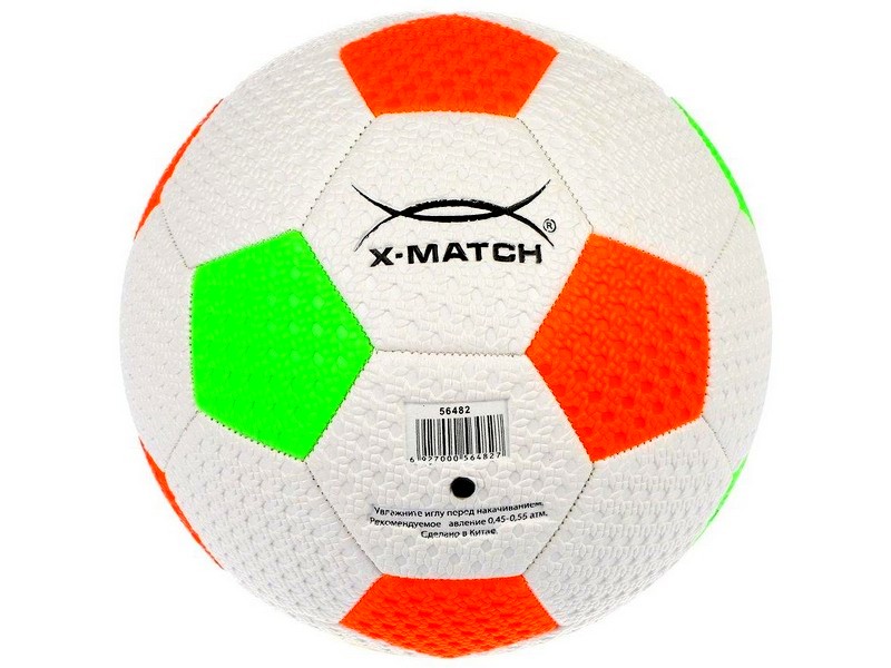Мяч футбольный X-Match рельефный PVC 56482
