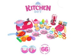 42492 [7280]Кухня с набором посуды 66 элементов в коробке