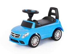 Каталка-автомобиль "SuperCar" №3 со звуковым сигналом голубая