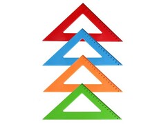 43400 [Л-6207]Треугольник ЦВЕТНОЕ АССОРТИ 16 см Л-6207