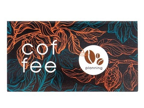 ПЛАНИНГ 64л. недатир. ЛИСТЬЯ КОФЕ мини 64-1309