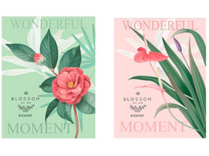 Блокнот А5 80л. ЦВЕТУЩАЯ ПРЕЛЕСТЬ (гребень, цвет. мелов. обл., офсет) Б80-0223