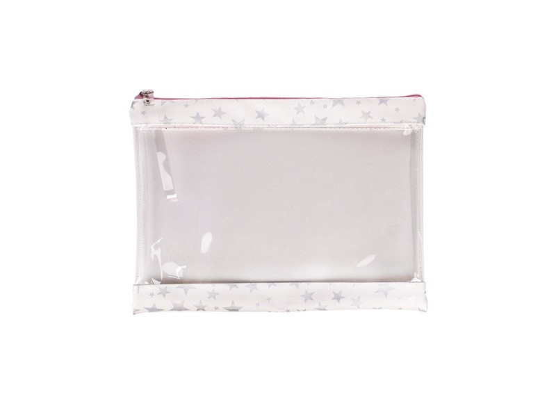 Папка для тетрадей А4+А5 БЕЛАЯ (ПВХ, молния сверху) ПТ-5900