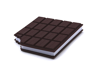 Блокнот для записи 80л. "ПЛИТКА ШОКОЛАДА" (силикон. обложка) Б80-6228