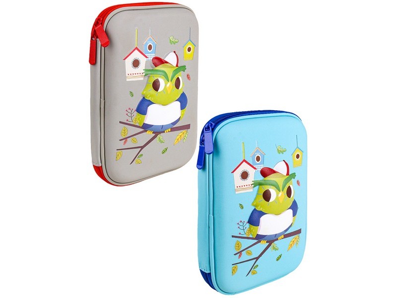 Пенал 1 секция "ДОБРЫЙ ФИЛИН" 22х15х5см ПН-8652