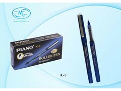 43994 [X-3]Ручка-роллер масляная «PIANO» 0,5мм СИНЯЯ (12шт/уп)