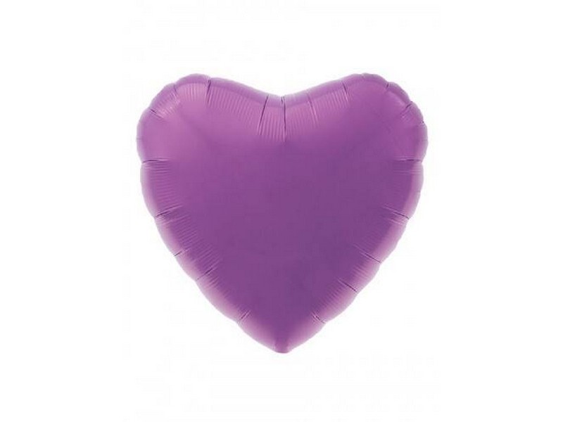 Шар-сердце Пурпурный 46см